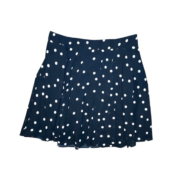 5/$25 Polka Dot Mini Skirt Short Pleated Classic Preppy Minimalist  Navy Blue XL - Picture 1 of 5